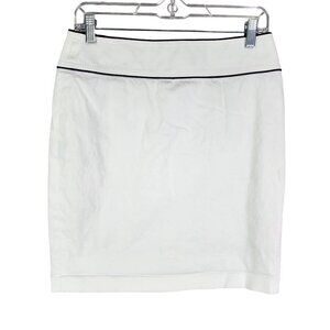 Women's White Julio Studio Petite Pencil Skirt Cotton Blend Size 6P